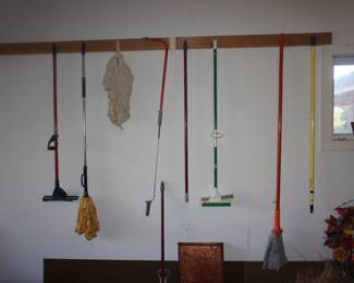 brooms and mops