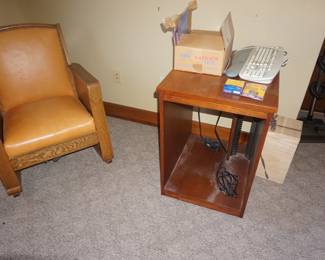 oak base chair one of two