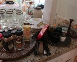 glassware with  silver  rim