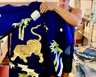 Debbie going through some amazing Asian kimonos