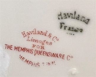 Haviland Limoges gold scalloped china-large set