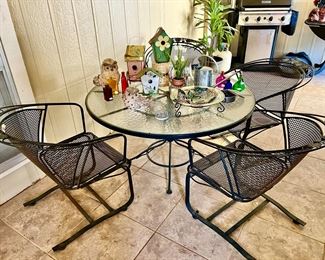 Metal patio furniture not for sale. 