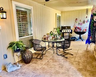 Metal patio furniture not for sale. 