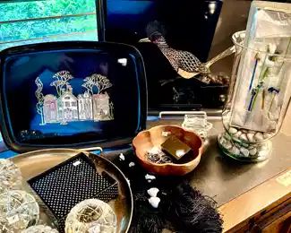 Fun vintage bar trays