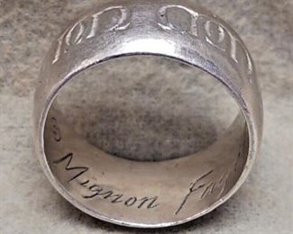 RAB3687 VINTAGE STERLING SILVER MIGNON FAGET SIZE 10 RING https://www.ebay.com/str/agesagoestatesales