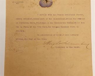 HP3040 VINTAGE JEFFERSON DAVIS PURPLE FUNERAL FLOWER READ DESCRIPTION https://www.ebay.com/str/agesagoestatesales