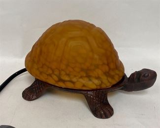 JM6036 Working Vintage Amber Meyda Tiffany Turtle Glass Lamp https://www.ebay.com/str/agesagoestatesales
