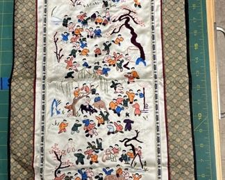 JM7003 Chinese Silk Embroidery 100 Happy Children https://www.ebay.com/str/agesagoestatesales
