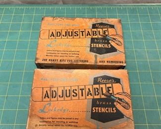 JM7036 Reese s Adjustable Brass Stencils 3inch Letters 2 Boxes https://www.ebay.com/str/agesagoestatesales