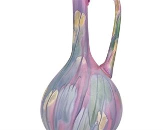 Hand Painted Nouveau Art Glass Vase
