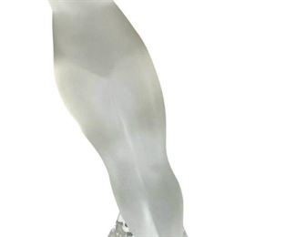 French Lalique Crystal Danseuse Nude Sculpture
