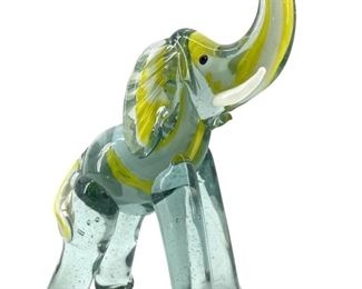 Vintage Murano Art Glass Elephant Sculpture
