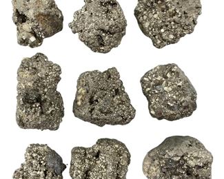 9pc Peruvian Pyrite Clusters
