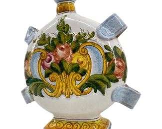 Vintage Italian Porcelain Painted Rose Vase
