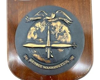 USS George Washington 598 Bronze Plane Plaque
