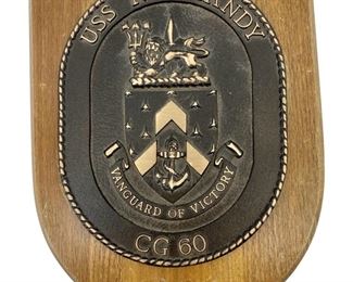 USS Normandy Vanguard of Victory CG60 Plaque
