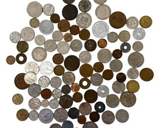 Mixed Vintage Foreign Coin Collection
