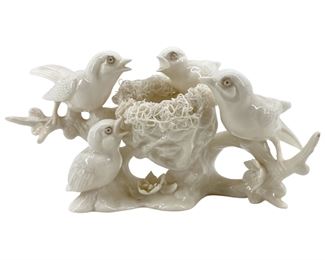 Norine’s Porcelain Bird Nest Art Sculpture
