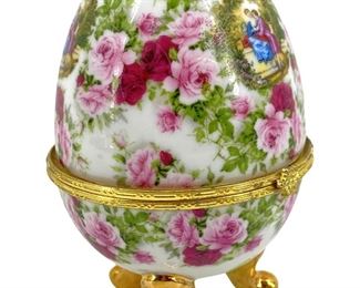 Limoges Porcelain Egg Trinket Box
