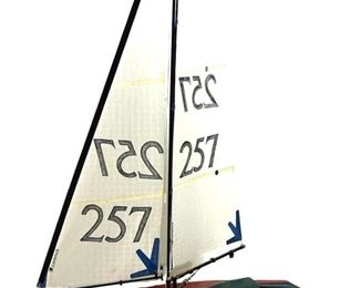 RC Micro Magic Vintage Red and Green Sailboat

