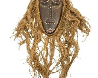 Vintage African Wooden Tribal Mask
