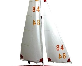 RC Vintage Motorized Model Sailboat
