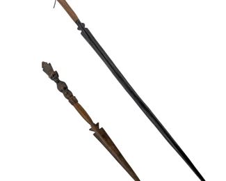 2pc Hand Carved Wooden Sword Set
