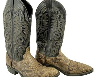S7.5 Laredo Vintage Snakeskin Cowboy Boots
