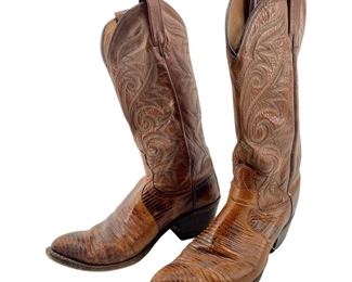 Size 7.5 Dan Post Amazonas Lizard Cowboy Boots
