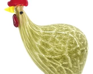 Vintage Murano Art Glass Rooster
