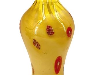 Vintage Yellow Murano Glass Vase
