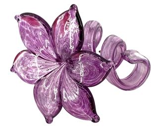 Art Glass Purple Lily
