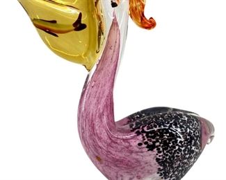 Vintage Murano Art Glass Pelican Sculpture
