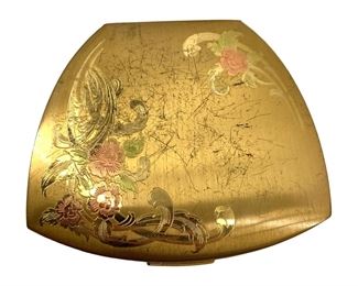 Vintage Engraved Elgin American Brass Powder Box
