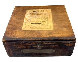 Antique L.A. Wooden Ballot Box
