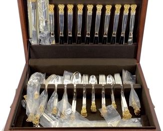 51pc Towle Celtic Gold Sterling Silverware 2792g

