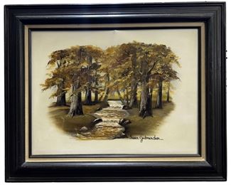 Signed Susan Gudmundson Fall Oil on Canvas
