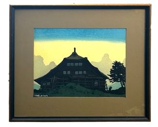 Mitsuhiro Unno Landscape Woodblock
