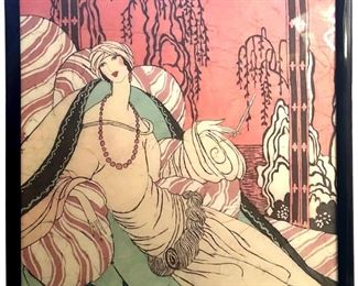 Signed Paula Mae Green Batik Art
