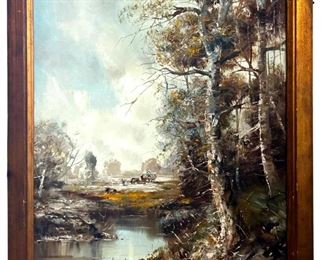 Signed Hofmiller Landscape Oil on Canvas
