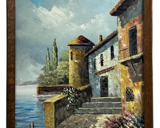 Signed Rossini Landscape Oil on Canvas
