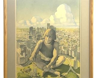 Signed Joe Saffold Lithograph
