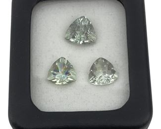 3pc. Prasiolite Green Amethyst Gemstones
