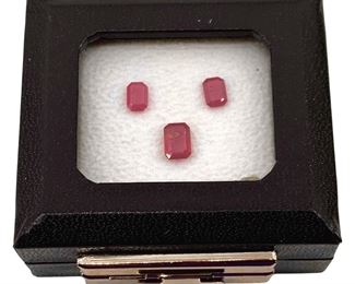 3pc. Rare Old Burma (Myanmar) Rubies
