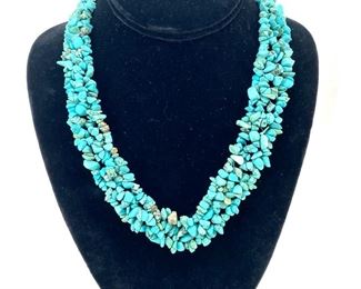 Vintage Multilayered Turquoise Necklace
