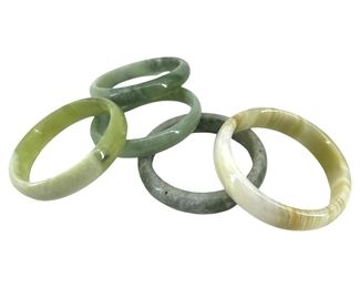 5pc. Jadeite Bangle Bracelets
