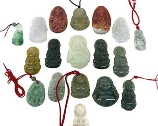 18pc. Jadeite Pendant Collection
