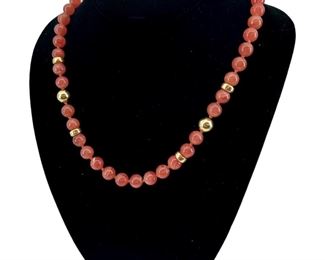 Vintage Agate Beaded Necklace

