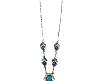 Sterling/ Turquoise Native American Necklace
