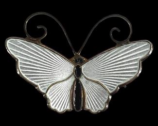 Sterling David Andersen Enamel Butterfly Pin
